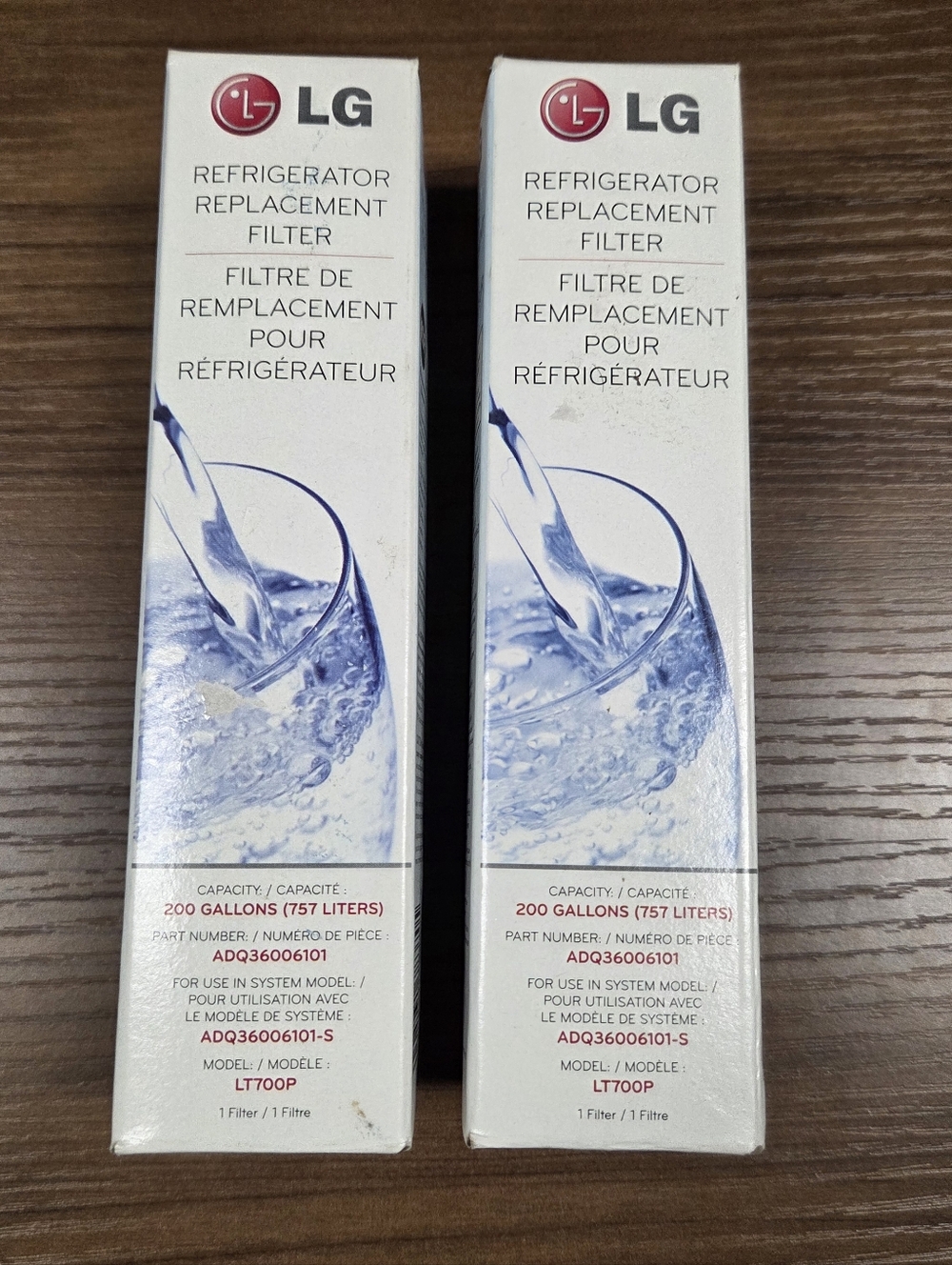 LG Refrigerator Replacement Filter Model #LT700P Lot Of 2